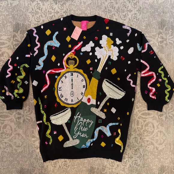 Queen of Sparkles New Year’s Eve sweater dress - Picture 1 of 4